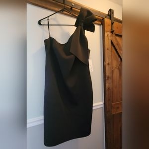 Brand new black Eliza J dress. One shoulder bow design. Size 18w